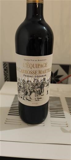 Bordeaux Pessac-Léognan Le Carrosse Martillac L'Equipage 2019