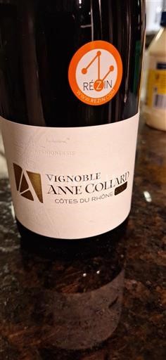 Rhônedalen Côtes du Rhône Vignoble Anne Collard 2022