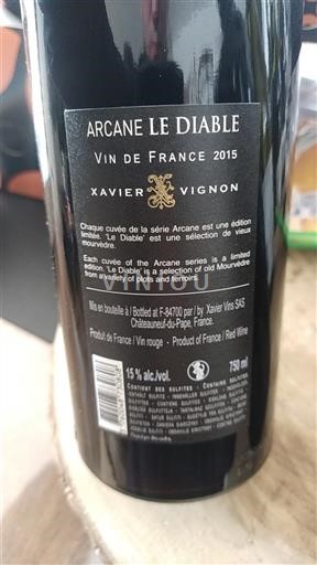 Rhône-dalen Ikke specificeret Xavier Vignon Arcane Le Diable 2015