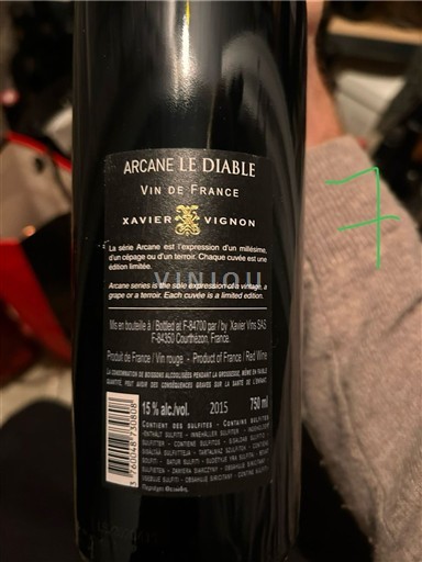 Valle del Rodano Non specificato Xavier Vignon Arcane Le Diable 2015