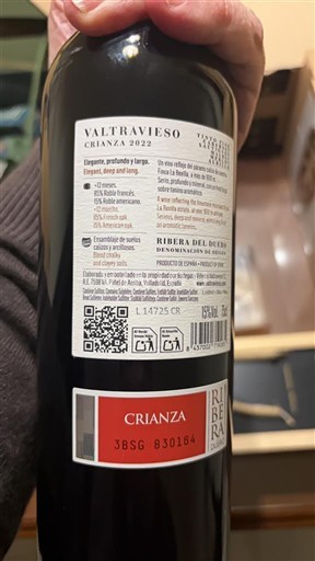 Castilien og León Ribera del Duero Valtravieso Crianza 2022