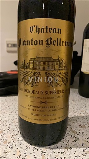 Bordeaux Bordeaux Supérieur Château Planton Bellevue 1996