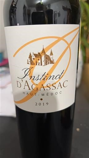 Bordéus Haut-Médoc Château Agassac Instinct d'Agassac 2019