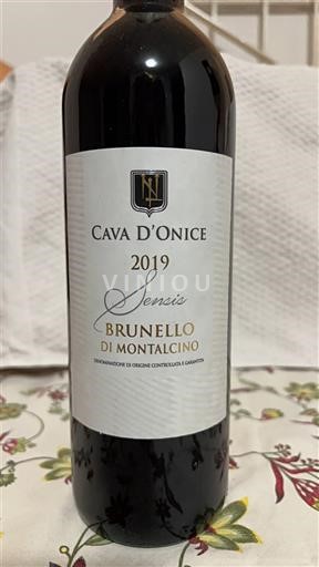 Toscana Brunello di Montalcino Cava D'Onice Sensis 2019