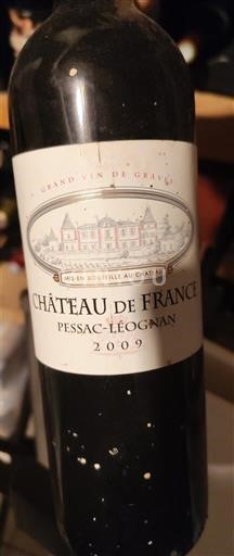 Bordeaux Pessac-Léognan Château France 2009