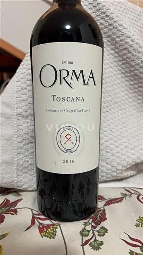Tuscan Wines Unspecified Orma 2016