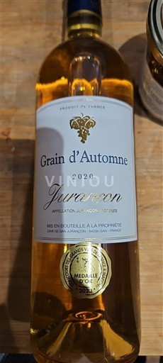 Sudoeste Jurançon Gale du Jurançon Grain d'Automne 2020