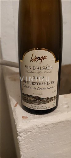 Alsace Gewurztraminer Sélection de Grains Nobles Loberger 2015