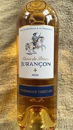 Sudoeste Jurançon Choix du Prince Vendanges Tardives 2020