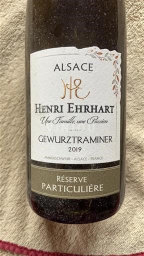 Alsace Henri Ehrhart Gewurztraminer Réserve Particulière 2019