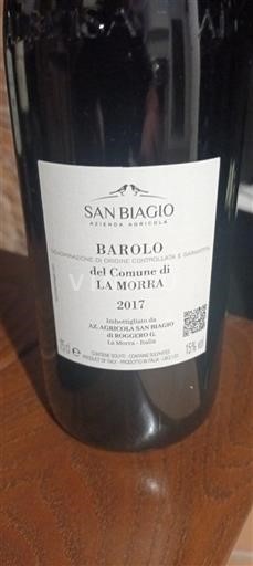 Piedmont Wines Barolo San Biagio del Comune di La Morra 2017