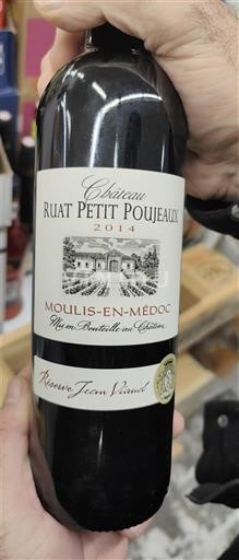Burdeos Moulis-en-Médoc Château Ruat Petit Poujeaux Réserve Jean Vernier 2014