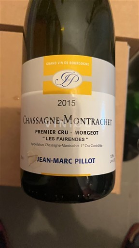 Bourgogne Chassagne-montrachet Premier Cru Jean-Marc Pillot Premier Cru Morgeot Les Fairendes 2015