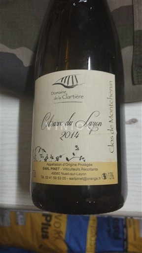 Dolina Loare Coteaux-du-Layon Domaine La Clartière Clos de Montchenin 2014