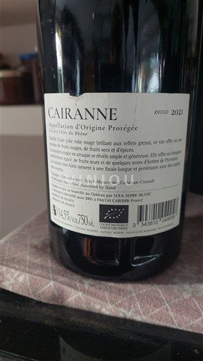 Údolí Rhôny Cairanne Clos du Bois de l'Echevin 2021