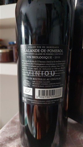Burdeos Lalande-de-Pomerol La Clarté 2016