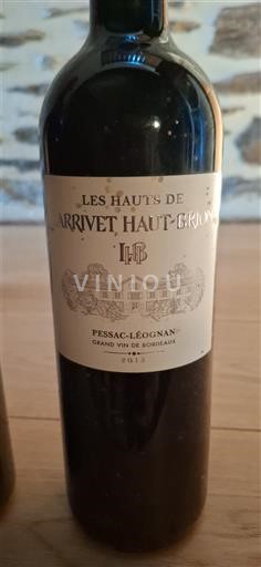 Bordeaux Pessac-Léognan Château Arrivet Haut-Brion Les Hauts de Arrivet Haut-Brion 2015