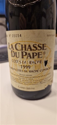 Valle del Rodano Côtes-du-Rhône Gabriel Meffre La Chasse du Pape 1999