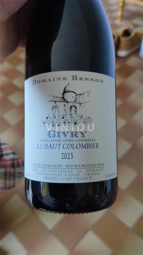 Burgundi Givry Domaine Besson Le Haut Colombier 2023