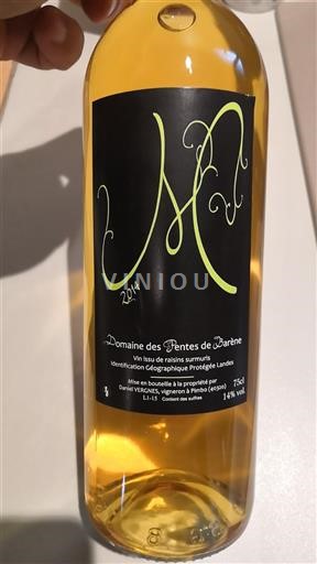 Aquitaine and Charentes Landes Domaine S Pentes de Barène 2014