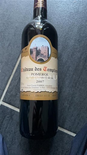 Bordeaux Pomerol Château S Templiers 2007