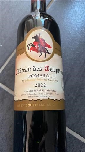 Bordeaux Pomerol Château S Templiers 2022