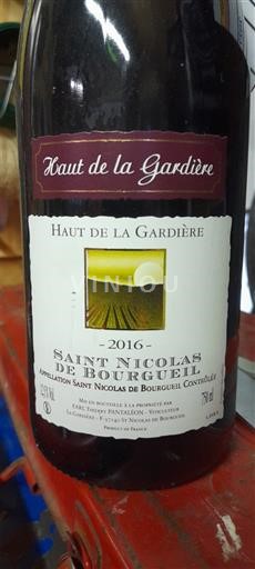 Loire-dalen Saint-Nicolas-De-Bourgueil Haut de la Gardière 2016