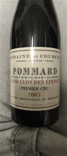 Burgundija Pommard Premier Cru Domaine Courcel Grand Clos des Épenots 2005