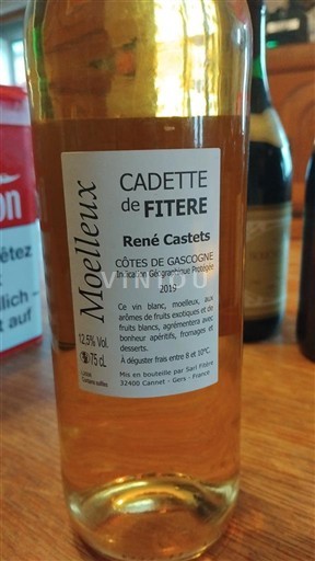 Sud-Ovest Côtes de Gascogne Cadette de Fitère 2019