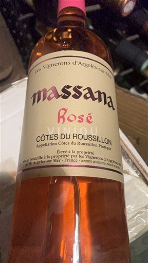 Roussillon Côtes-du-Roussillon Les Vignerons d'Argelès-sur-Mer massana Rosé Non-Vintage