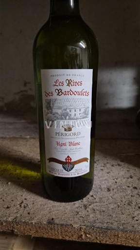 Aquitaine and Charentes Périgord Les Rives des Bardoulets Ugni Blanc 2016