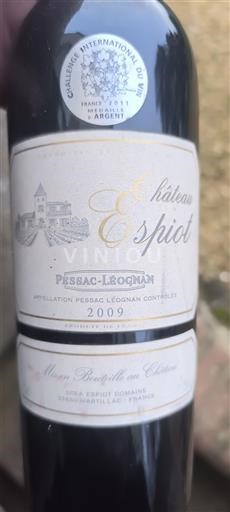 Bordeaux Pessac-Léognan Château Espiot 2009