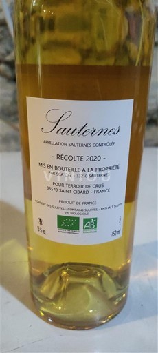 Bordeaux Sauternes Dominique Thienpont 2020