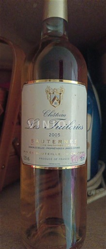 Bordeaux Sauternes Château Les Tuileries 2005