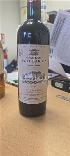 Bordeaux Château Haut Bardin Grande Sélection 2019