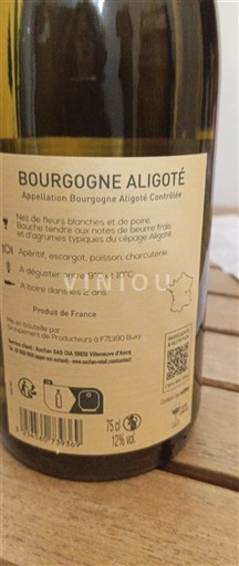Bourgogne Bourgogne Aligoté Cave des Hautes Côtes Icke årgångsbetecknad