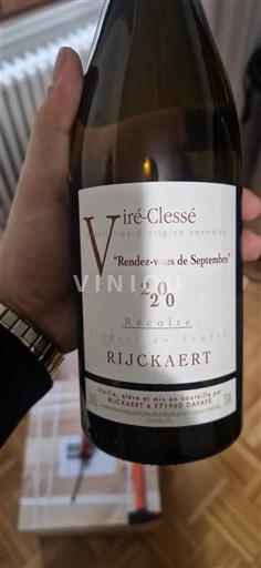 Burgundi Viré-clessé Rijckaert Rendez-vous de Septembre 2020