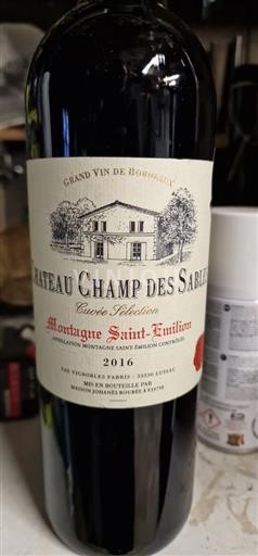 Bordeaux Montagne-saint-émilion Château Champ des Sables Sélection 2016