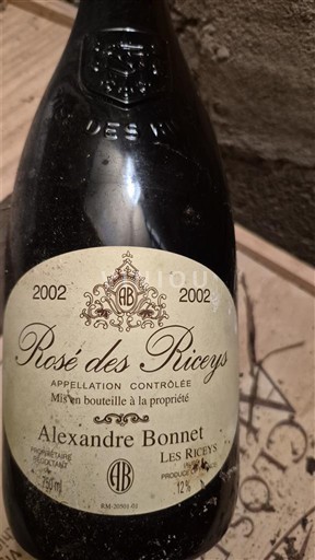 Champagne Rosé des Riceys Alexandre Bonnet 2002