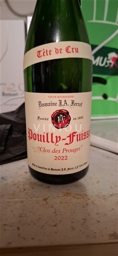 Burgundija Pouilly-fuissé Premier Cru Domaine J.A. Ferret Clos des Prouges 2022