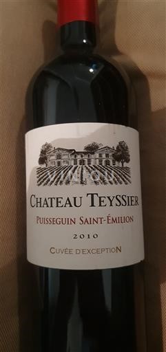Bordeaux Puisseguin-saint-émilion Château Teyssier d'Exception 2010