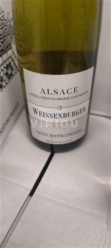 Vin Blanc sec Weissenburger Non millésimé France Alsace Vin de France