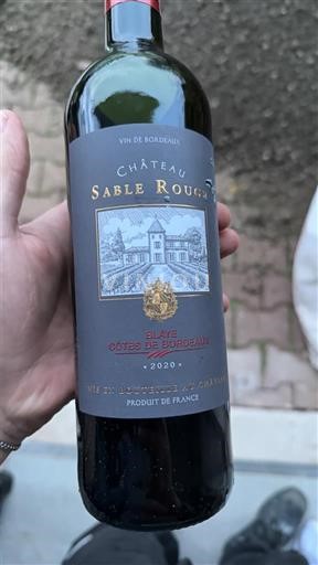 Bordeaux Blaye-Côtes-de-Bordeaux Château Sable Rouge 2020