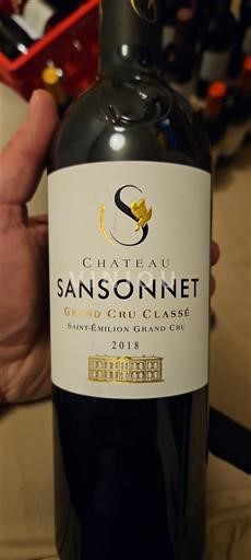 Bordéus Saint-Émilion Grand Cru Grand Cru Château Sansonnet 2018