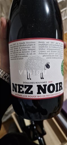 Valais Không được chỉ định Domaine Domaines Rouvinez Nez Noir 2019