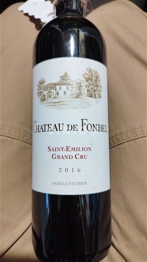 Bordeaux Saint-Émilion Grand Cru Grand Cru Château Fonbel 2016