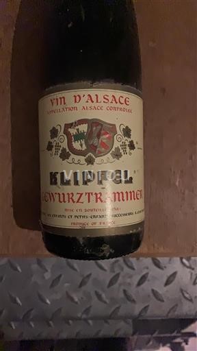 Vin Blanc sec Klipfel 1987 France Alsace Vin de France