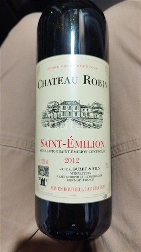 Bordeaux Saint-Émilion Château Robin 2012