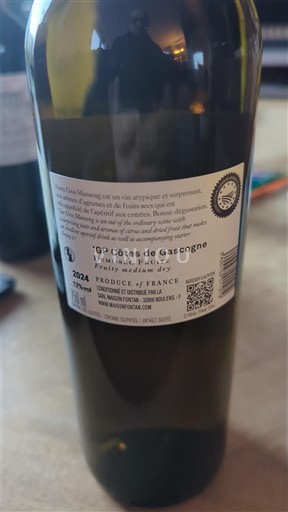 South West Côtes de Gascogne Gros Manseng Coup de coeur 2024