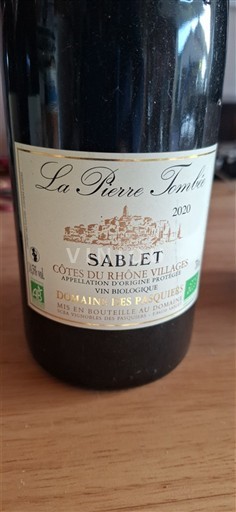 Rhônedalen Ospecificerad Domaine Les Pasquiers La Pierre Tombée 2020